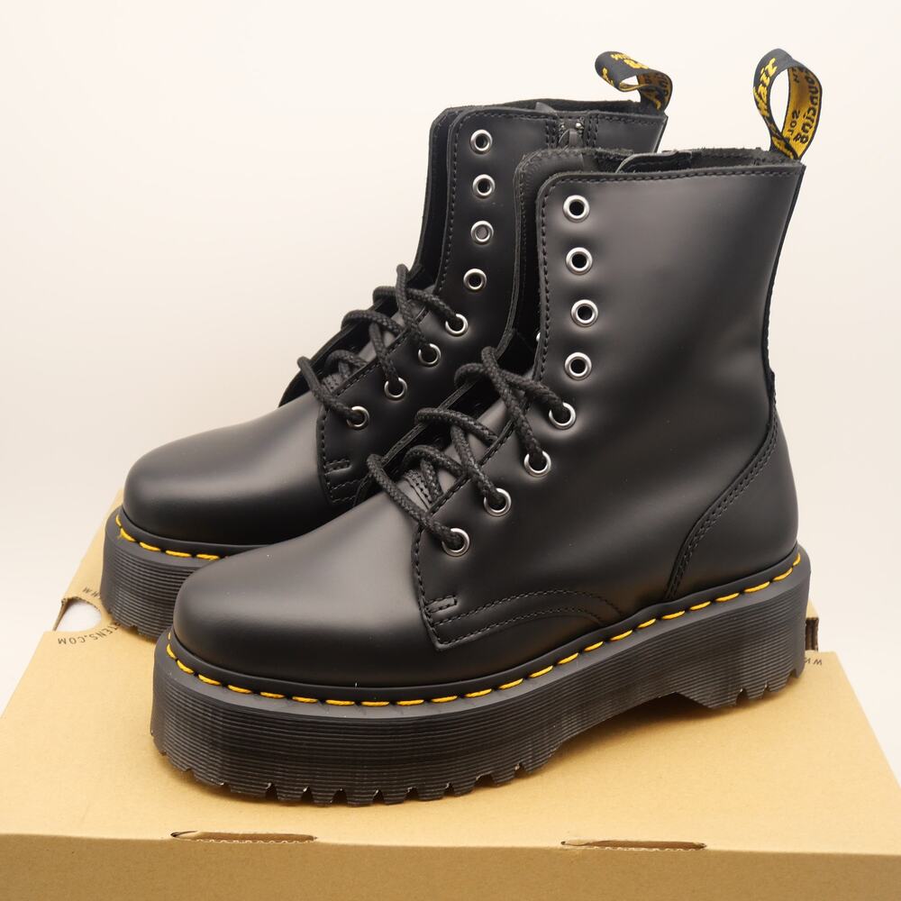 Dr. Martens Platform Jadon Leather Boots Women's 7 Black Leather NEW Men's 6
